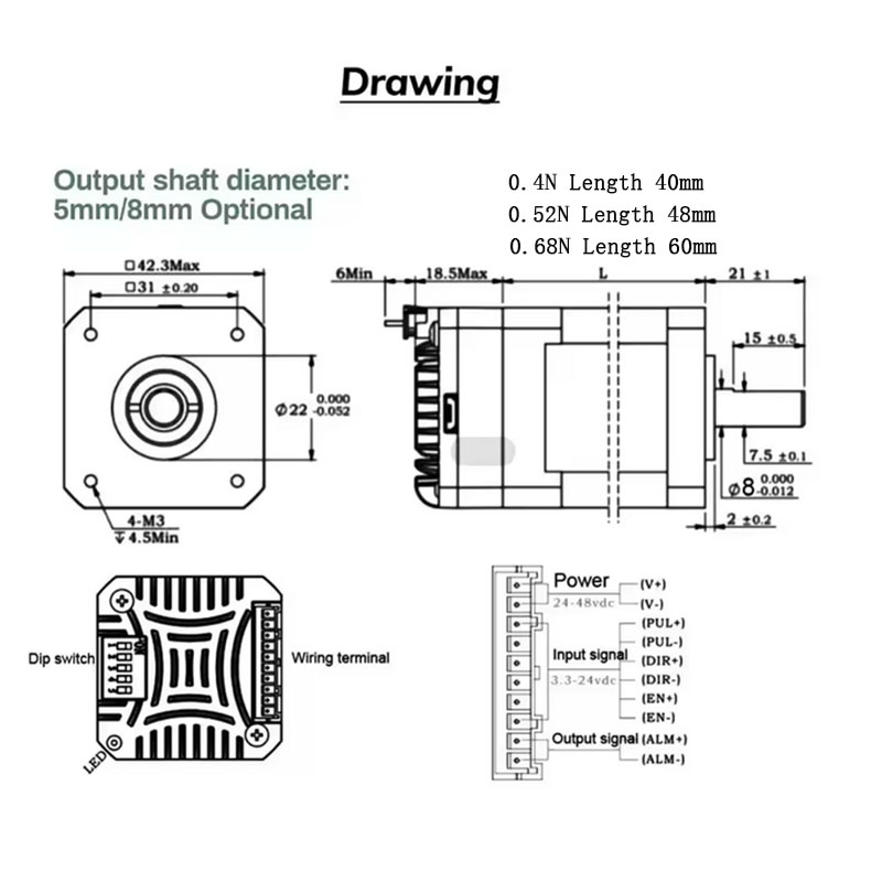 Nema17 circuito fechado motor  - Closed Loop Stepper Motor Nema 17 avaliação e preço