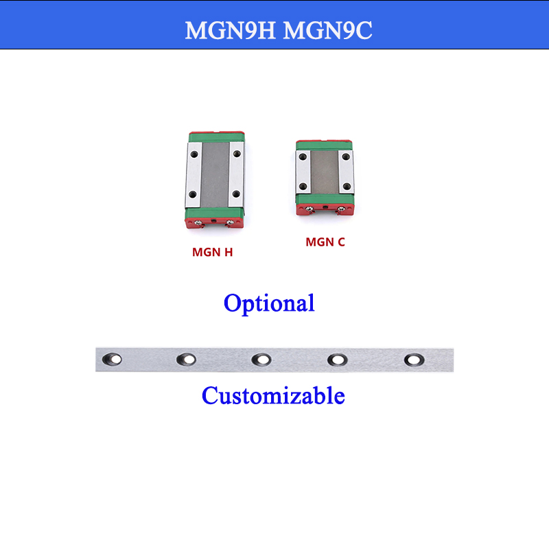 1pc 9mm guia linear mgn9 mgn9h - Linear Rail Mgn12H Set avaliação e preço